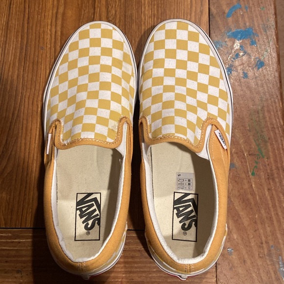 Yellow checkered slip on vans - Picture 7 of 9